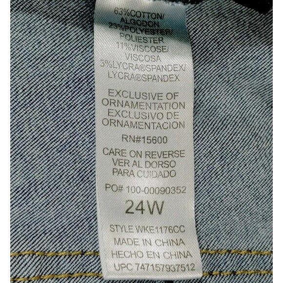 Democracy "Ab"solution Capri Women's Blue Denim Jeans Size 24W EUC - Picture 13 of 14